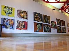 
When Ecuador's most famous contemporary artist Oswaldo Guayasamin (1919-1999) died, he was building Capilla del Hombre (Chapel of Man), a chapel dedicated to humanity and one of the most important works of art in South America. The two-storied gallery is a memorial to the suffering of the oppressed and victims of war and torture, and a celebration of Latin American identity and the positive aspects of human nature.To the left of the main entrance are a series of colourful paintings called Rostros de America (1997-9)
